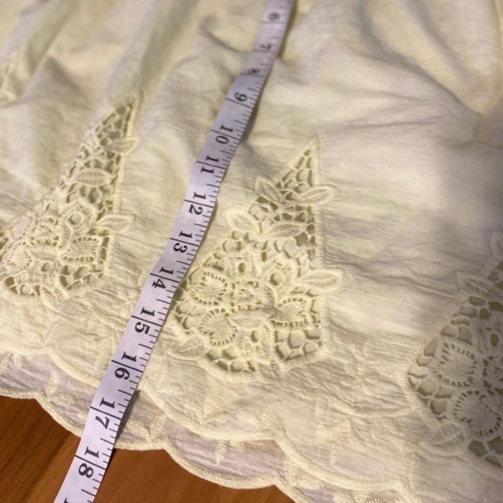 LBK Lemon Yellow 100%‎ Cotton Light Crochet Skirt - Picture 7 of 7